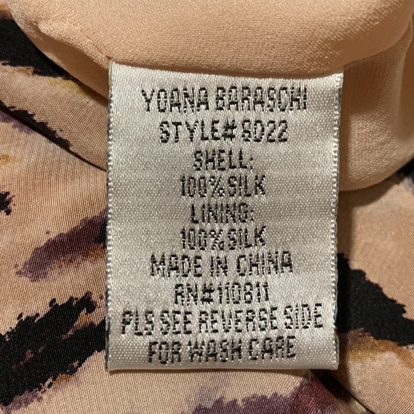 Yoanna Baraschi Anthropologie EUC Animal print silk dress with back zip, size 8 - Picture 8 of 12